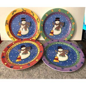 Sango Sweet Shoppe 8" Snowman Plates Designed by Sue Zipkin  3041   # 2186